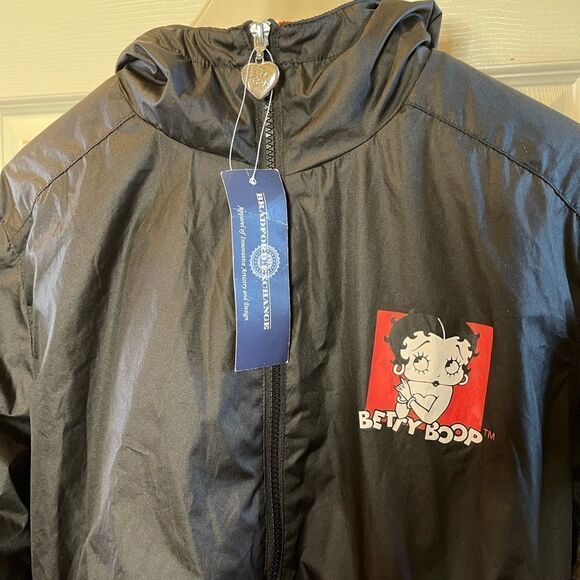 NWT The Bradford Exchange Betty Boop Black hooded Jacket SZLarge. - Picture 3 of 11